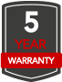 5 year warranty